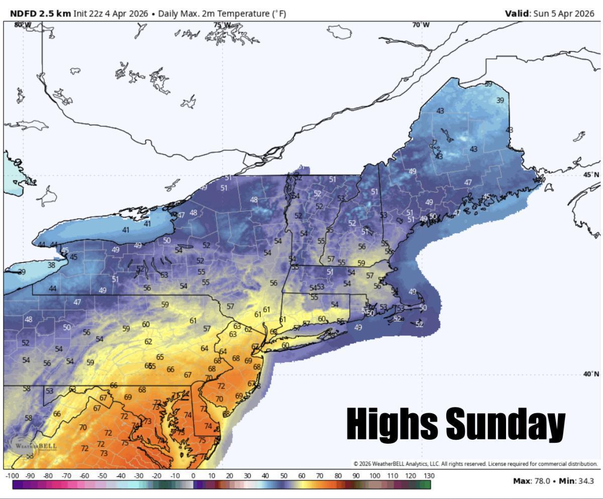 Rain on the way for Easter Sunday