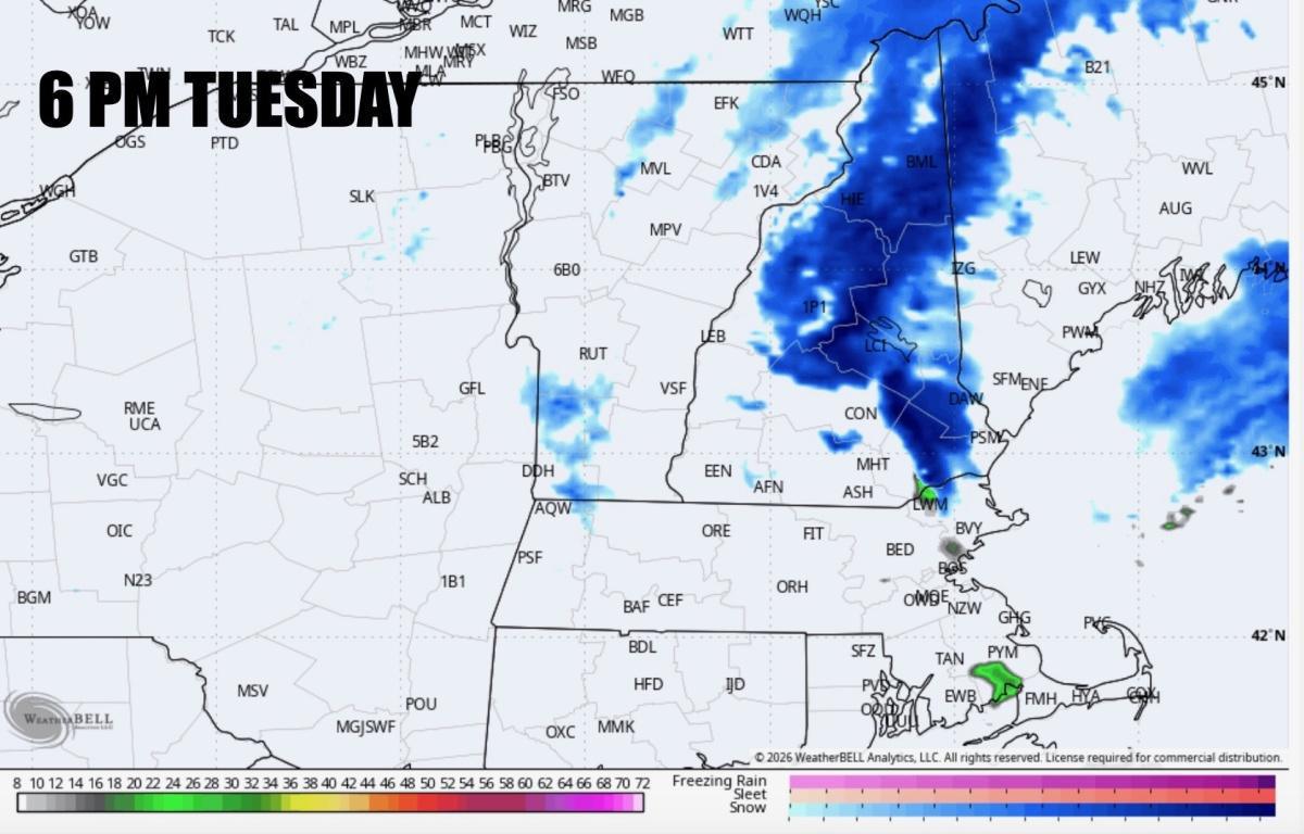 April snow on the way Tuesday!