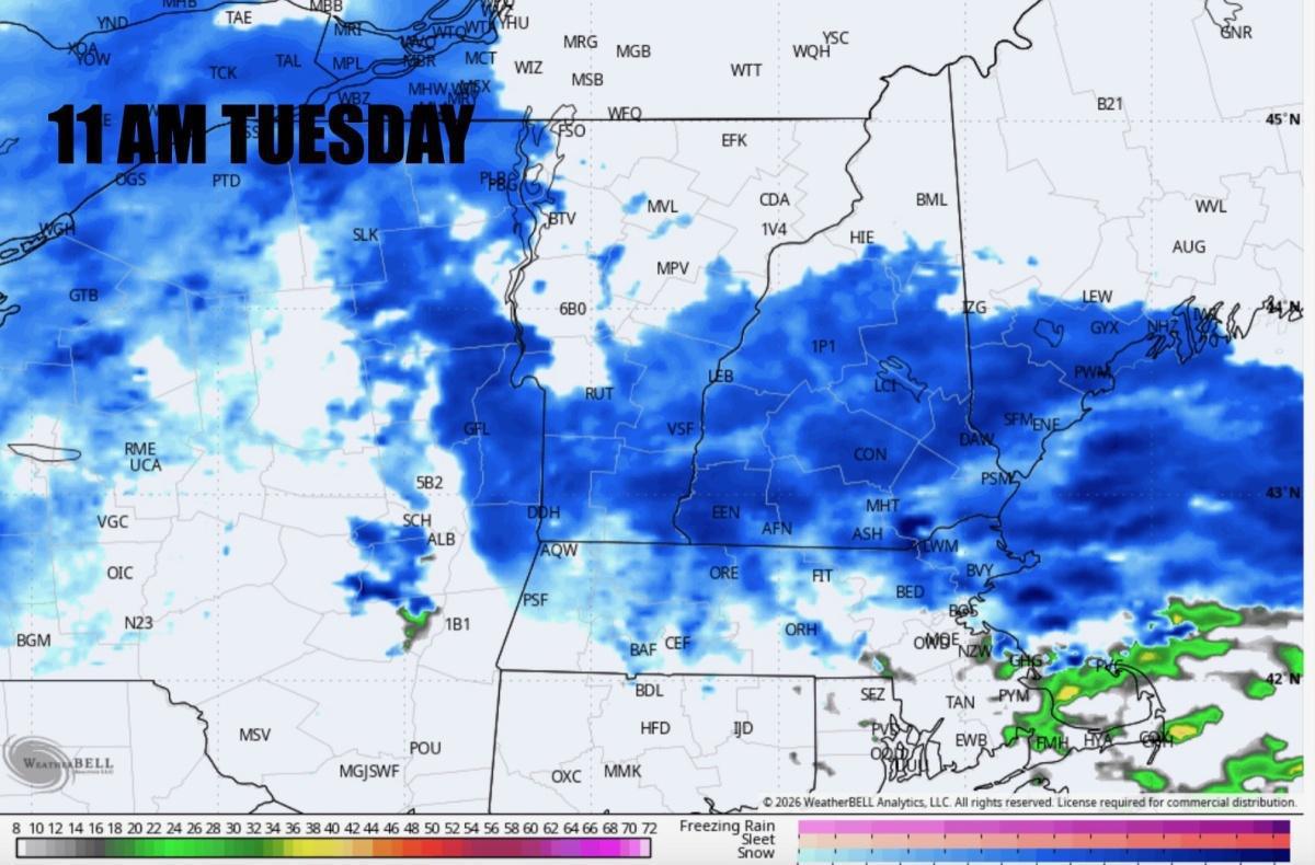 April snow on the way Tuesday!