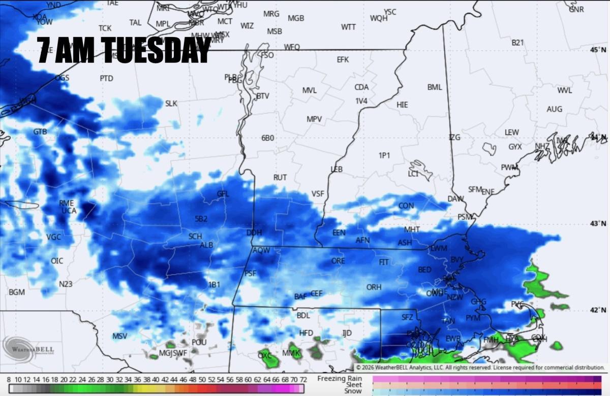 April snow on the way Tuesday!