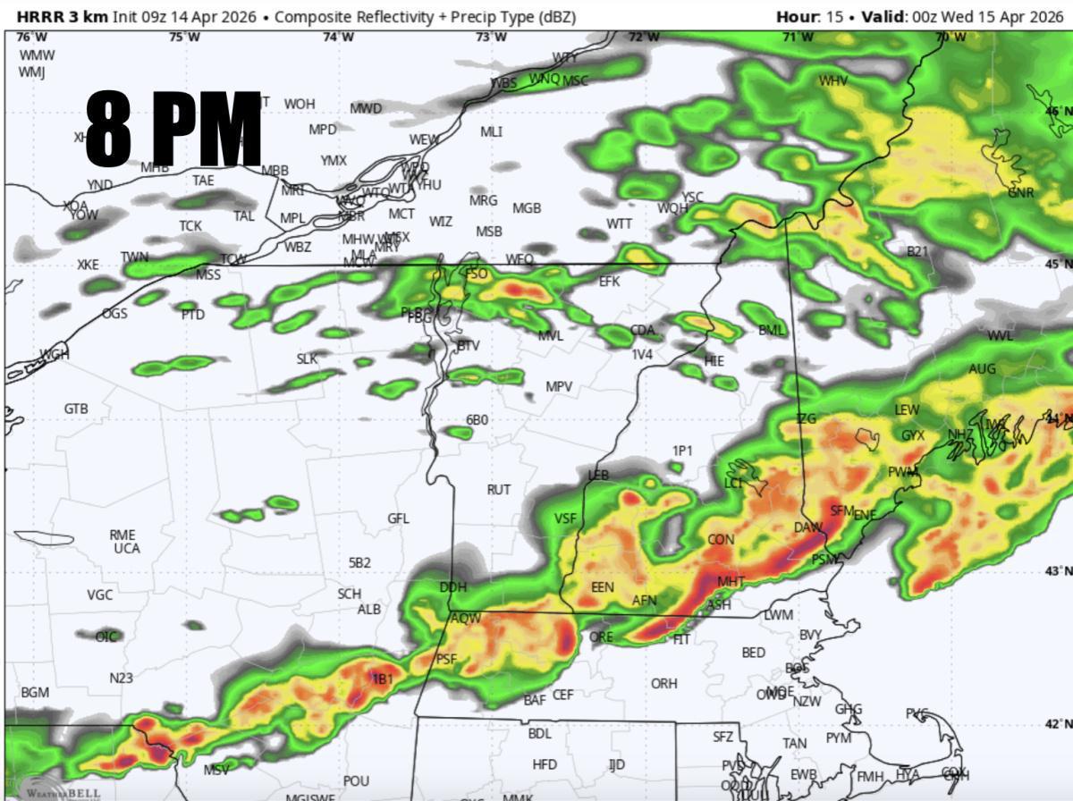 STRONG TO DAMAGING STORMS ACROSS PARTS OF NEW ENGLAND TODAY