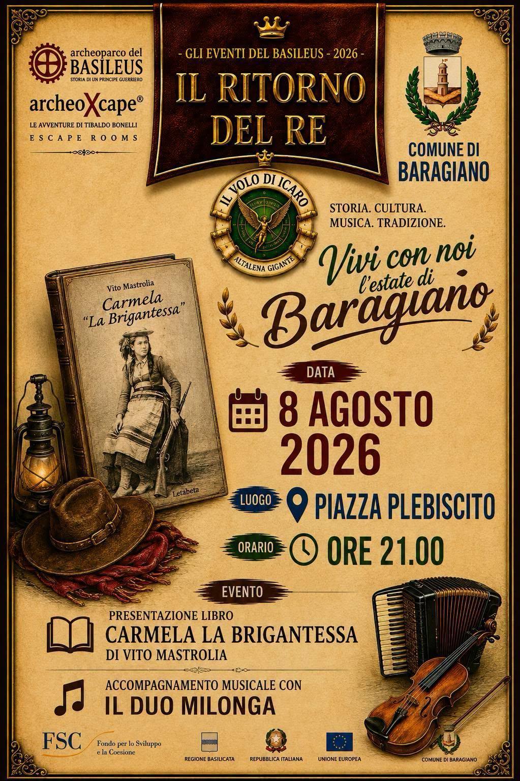 Il ritorno del Re - "Carmela La Brigantessa"(Inizio ore 21.00)