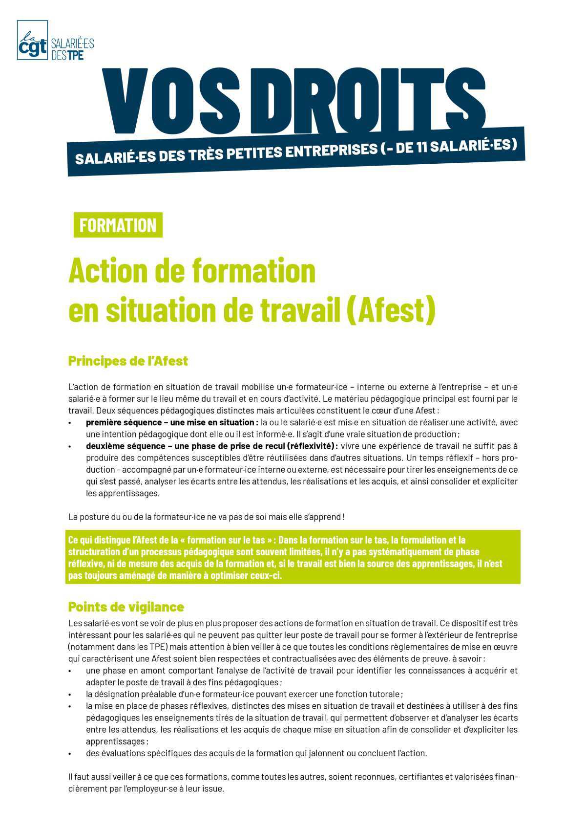 Formation AFST