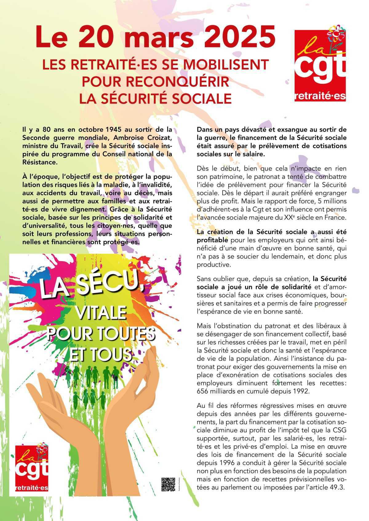 20 Mars - Rassemblement régional à Caen - "La Sécu, vitale pour toutes et tous !