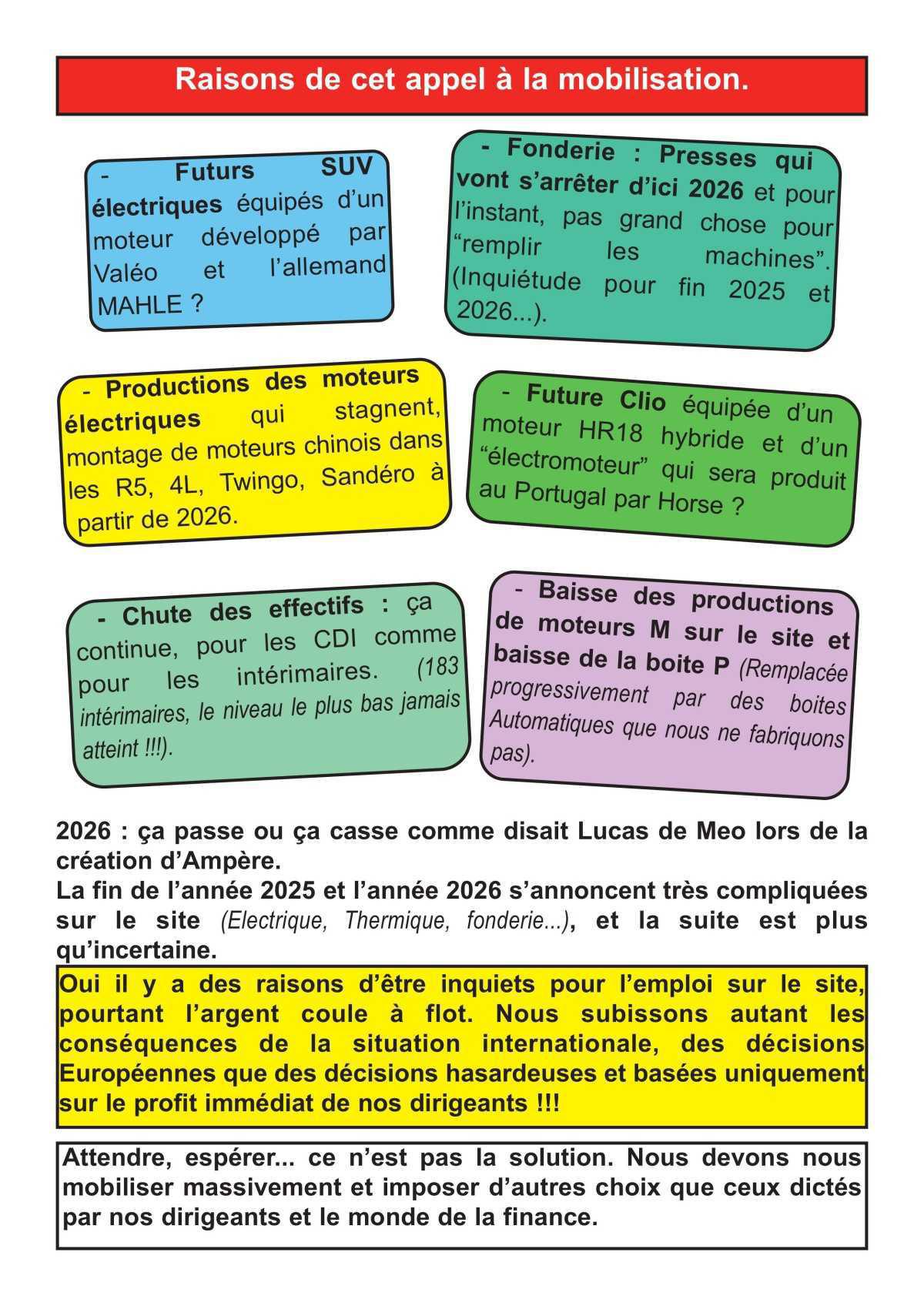 14 Mai: 12H - Rd Pt Renault Cléon -Rassemblement contre la casse industriel, en présence de Sophie BINET, SG CGT.