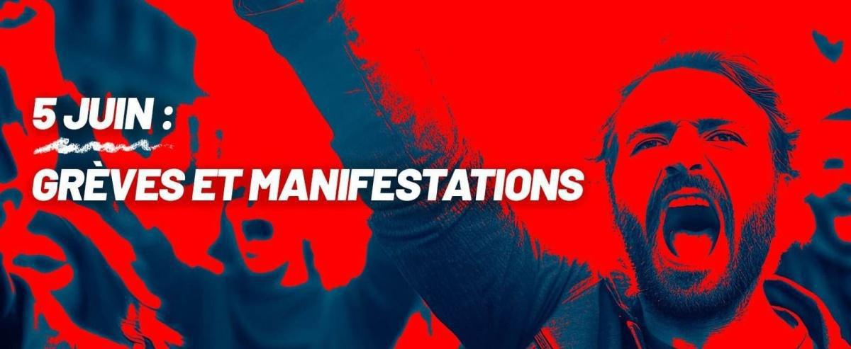 5 Juin: en grève et en manifestations pour nos retraites, nos emplois et nos salaires