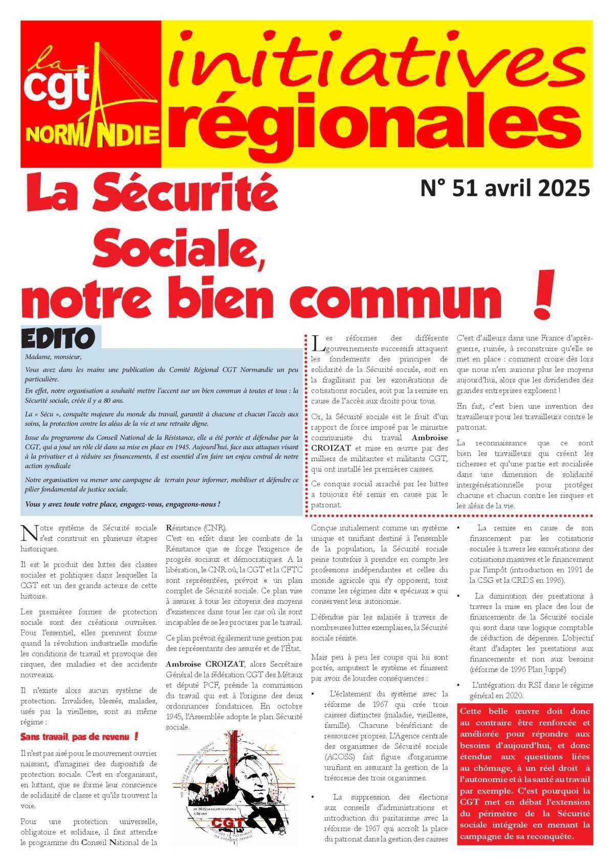 La sécurité sociale, notre bien commun !
