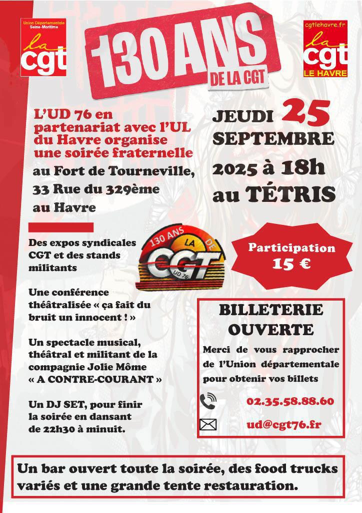 25 Sept - 130 ans de la CGT en Seine-Maritime - Tetris Le Havre