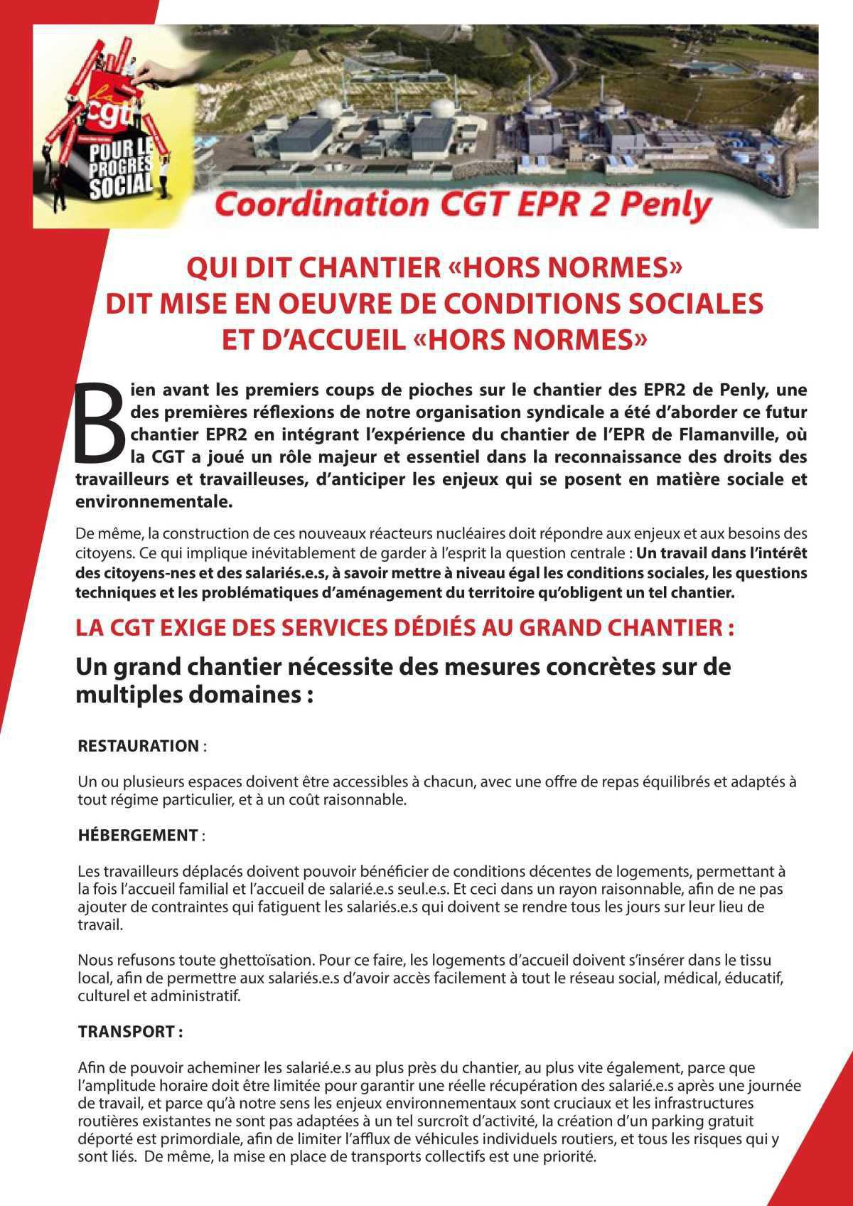 Qui dit Chantier "hors norme", dit CONDITIONS SOCIALES ET D’ACCUEIL «HORS NORMES» !