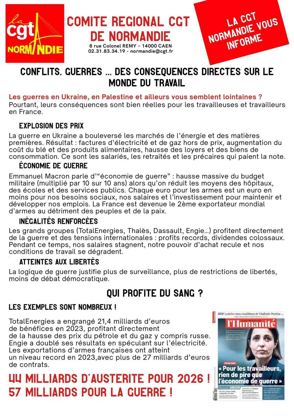 Conflits, guerre... des conséquences directes sur le monde du travail !