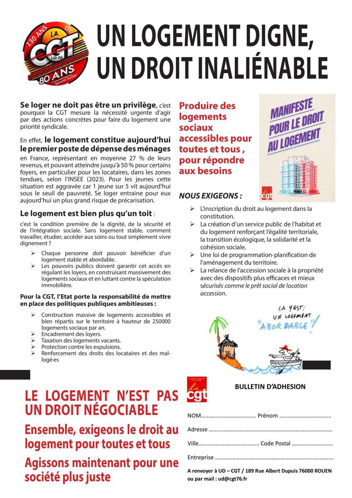 Un logement digne est un droit inaliénable !