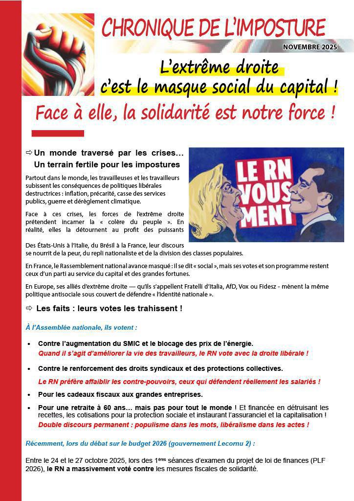 La chronique de l'imposture - Novembre 2025