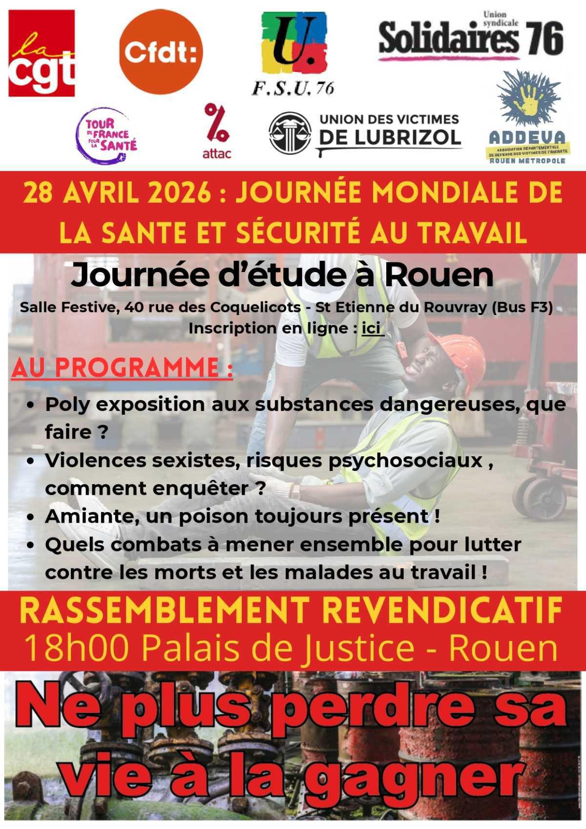 28 Avril: Journée mondiale de la Santé et la Sécurité au Travail