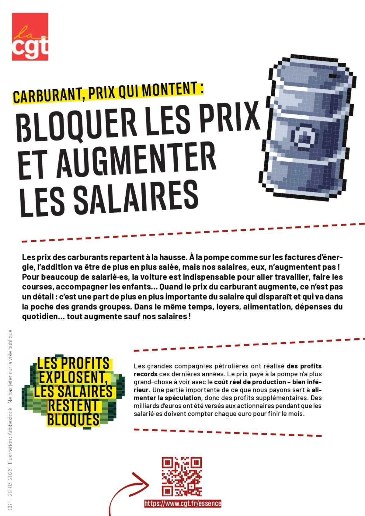 Pétition pour le Carburant : bloquer les prix et augmenter les salaires !