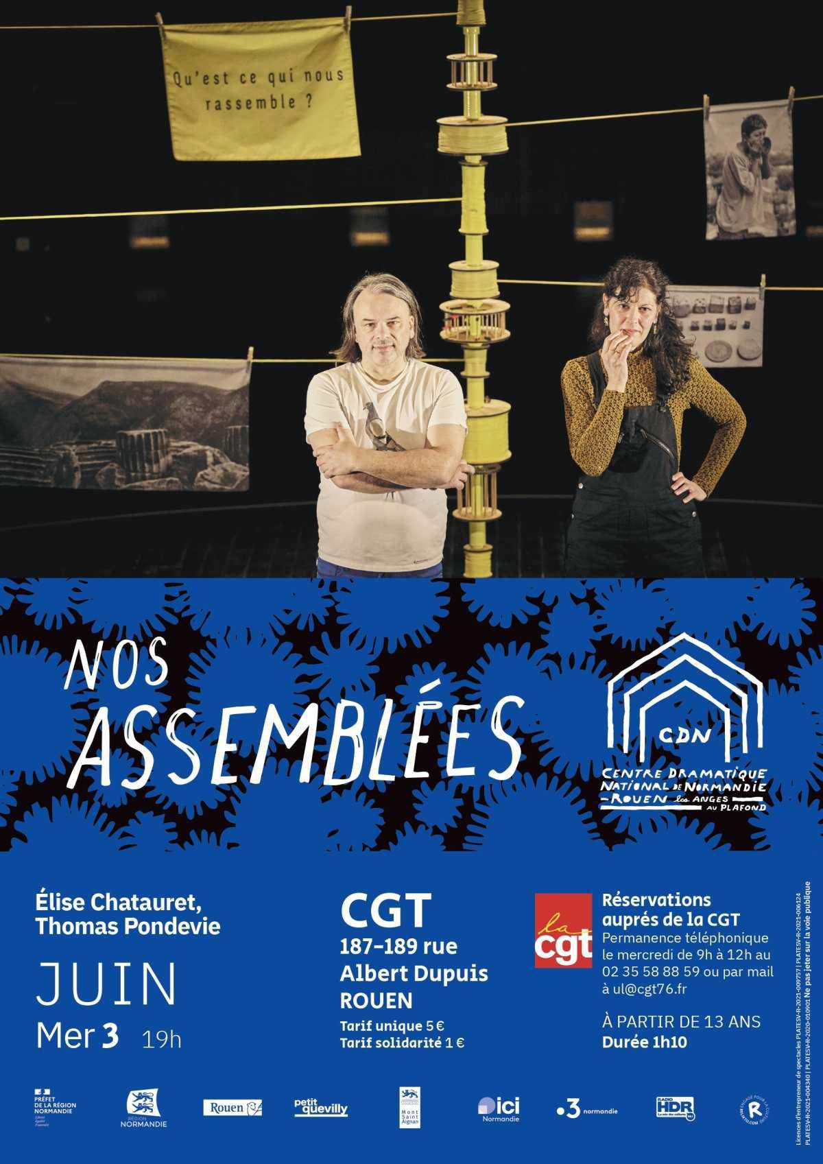 3 Juin: Théâtre Populaire "Nos assemblées" - UL CGT Rouen 3 Juin: Théâtre Populaire "Nos assemblées" - UL CGT Rouen