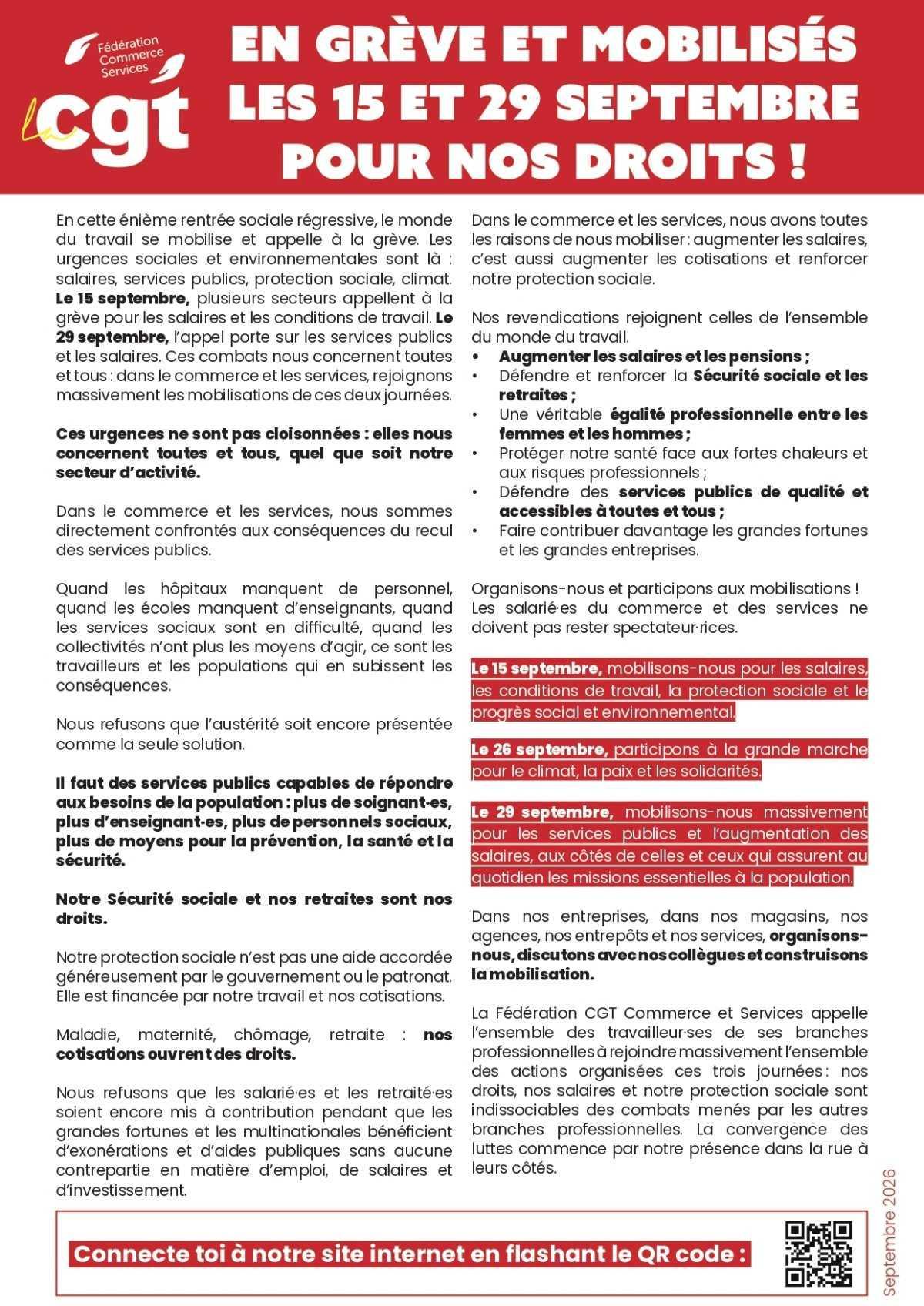 29 Septembre: Mobilisations Services Publics !