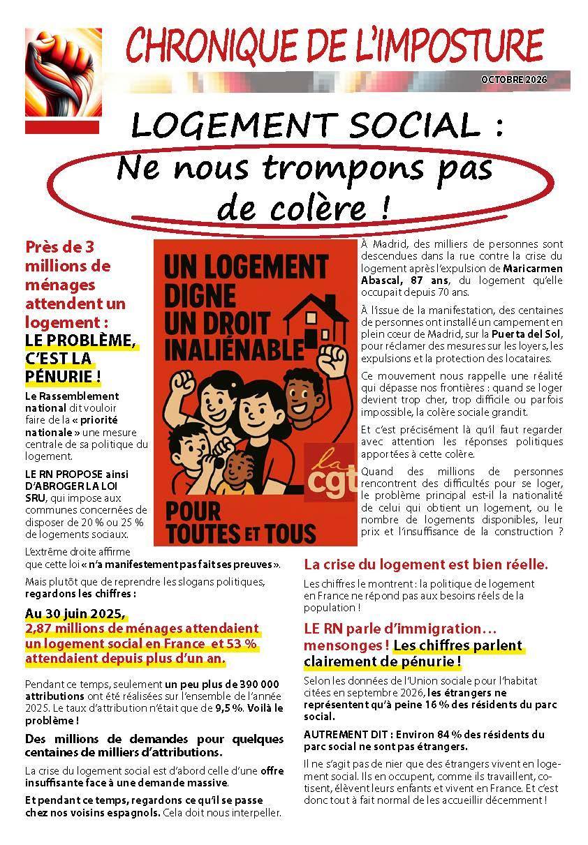 La chronique de l'imposture - Octobre 2026