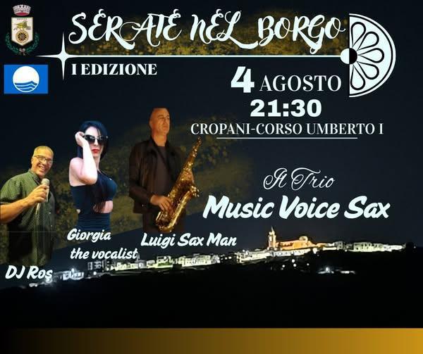 Live "II Trio - Music, Voice, Sax" (start h. 21.30) 