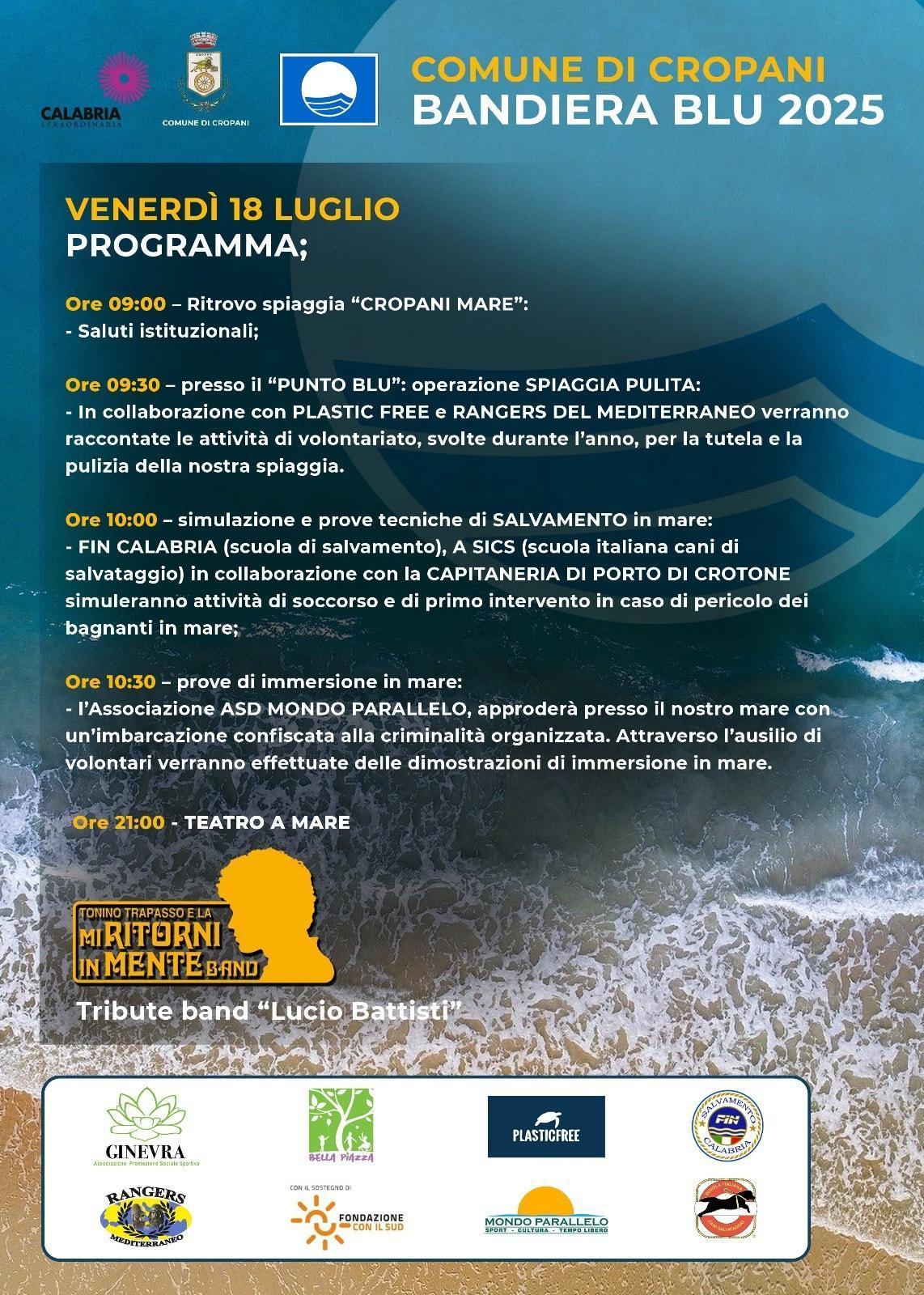 Cropani Bandiera Blu 2025 (ritrovo ore 9.00)