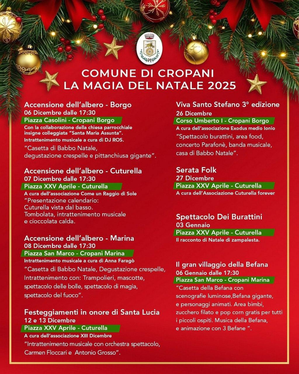 Accensione dell'albero (inizio ore 17:30)