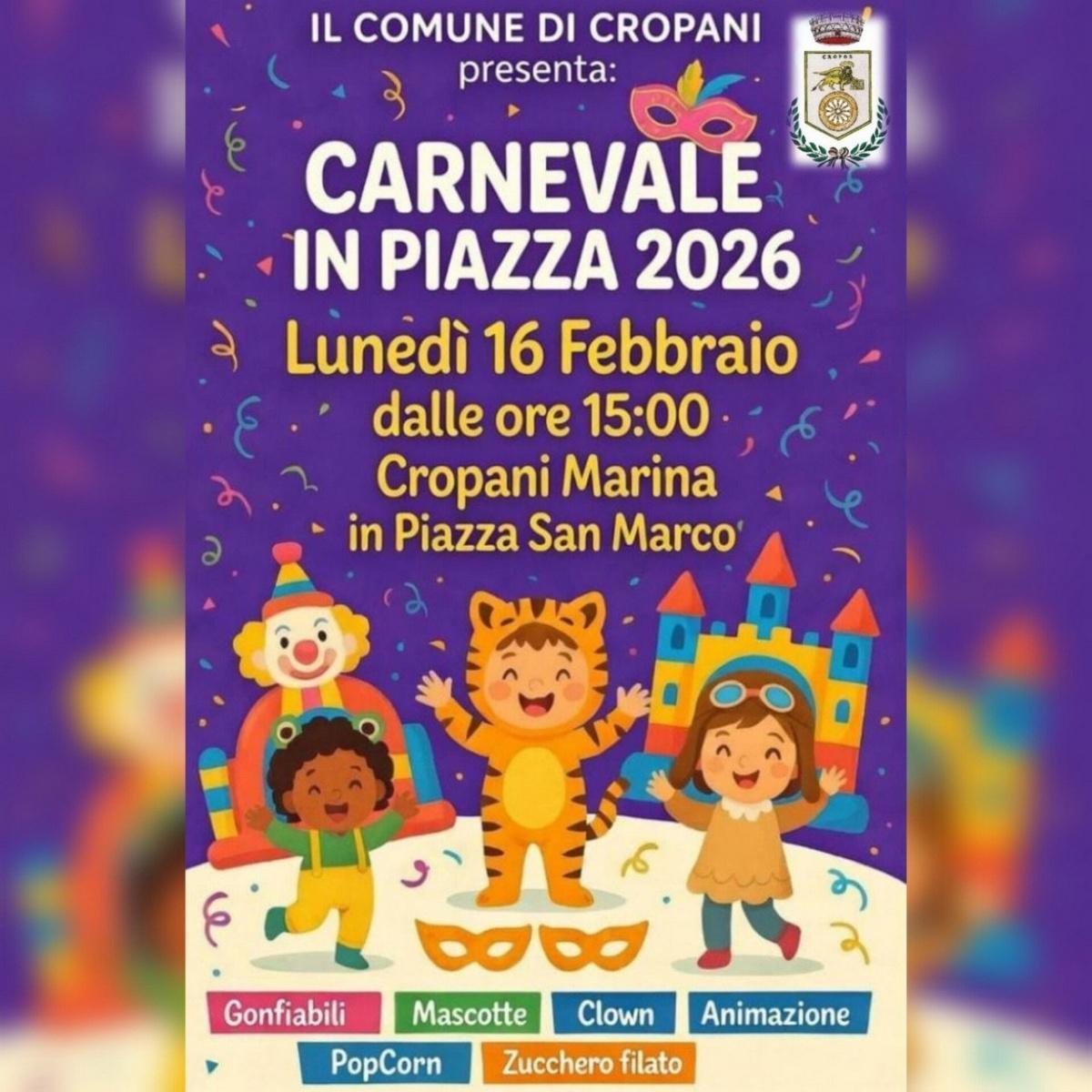 Carnevale In Piazza (Inizio ore 15:00) Carnevale In Piazza (Inizio ore 15:00)