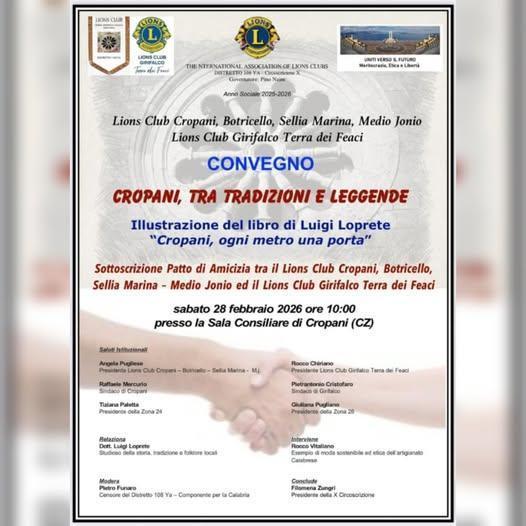 Convegno "Cropani, tra tradizioni e leggende" (inizio ore 10.00)
