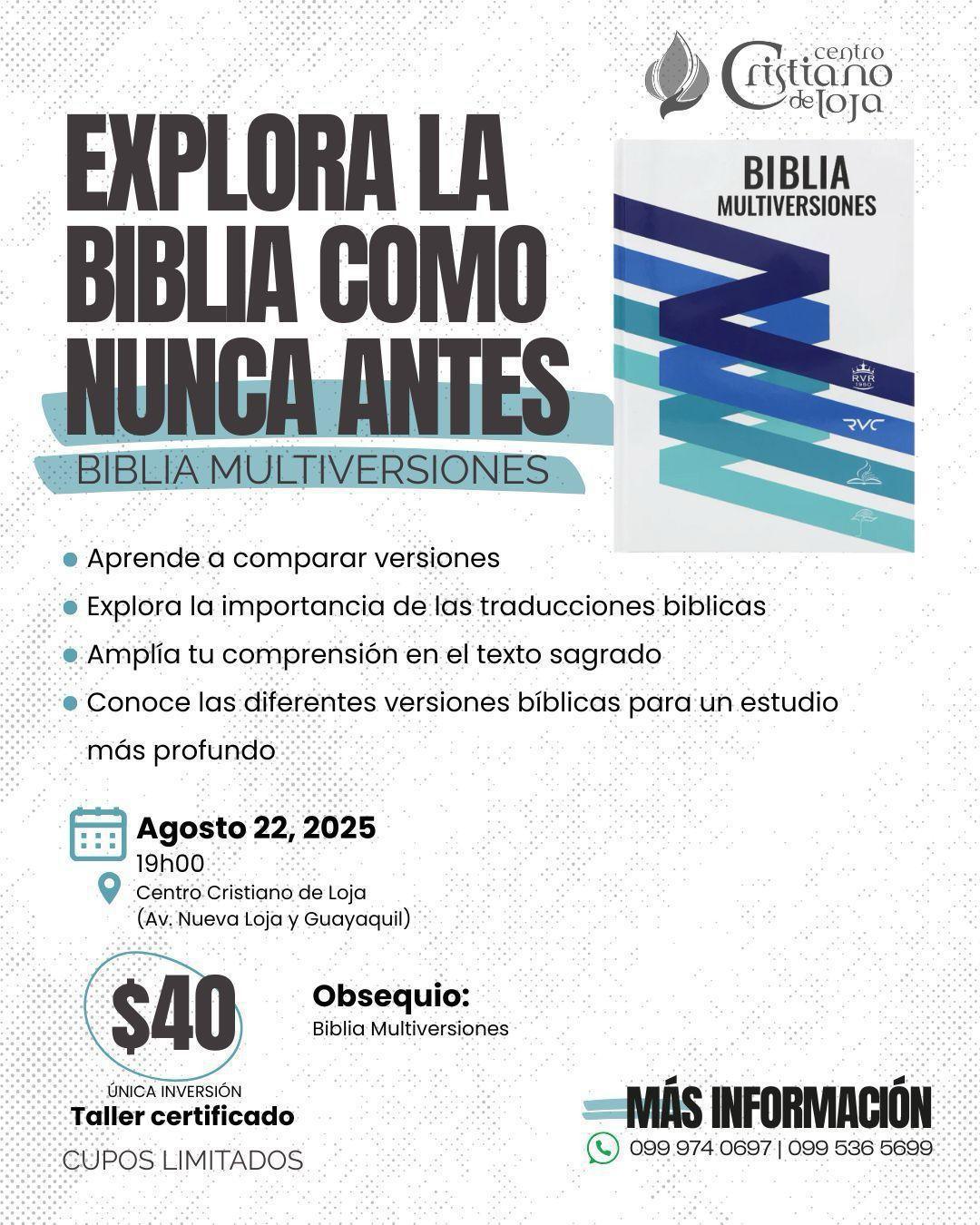Taller Biblia multiverisones 