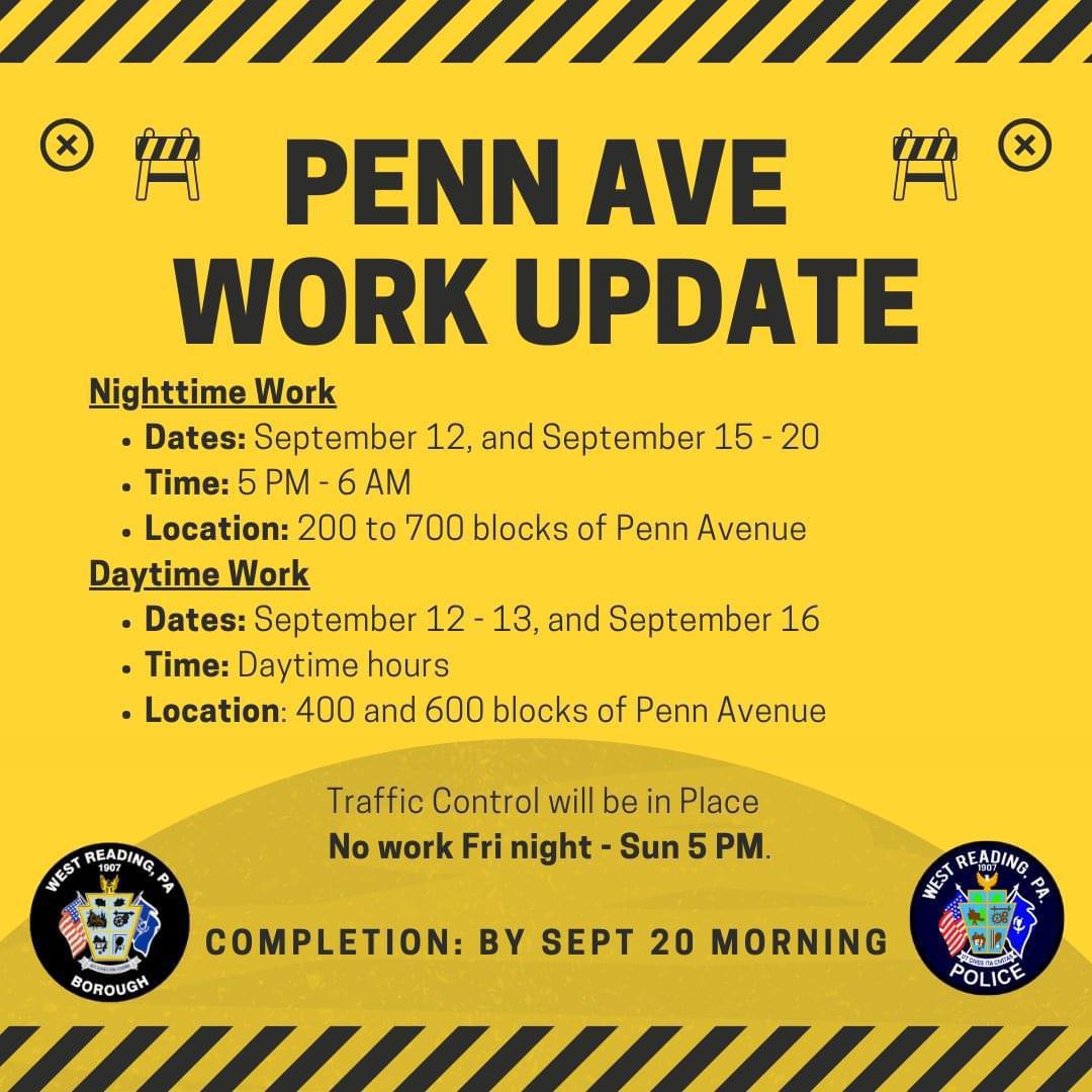 Penn Ave Work Update