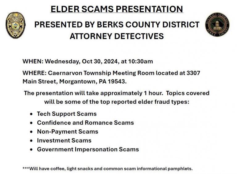 Caernarvon Police Elder Scams Presentation