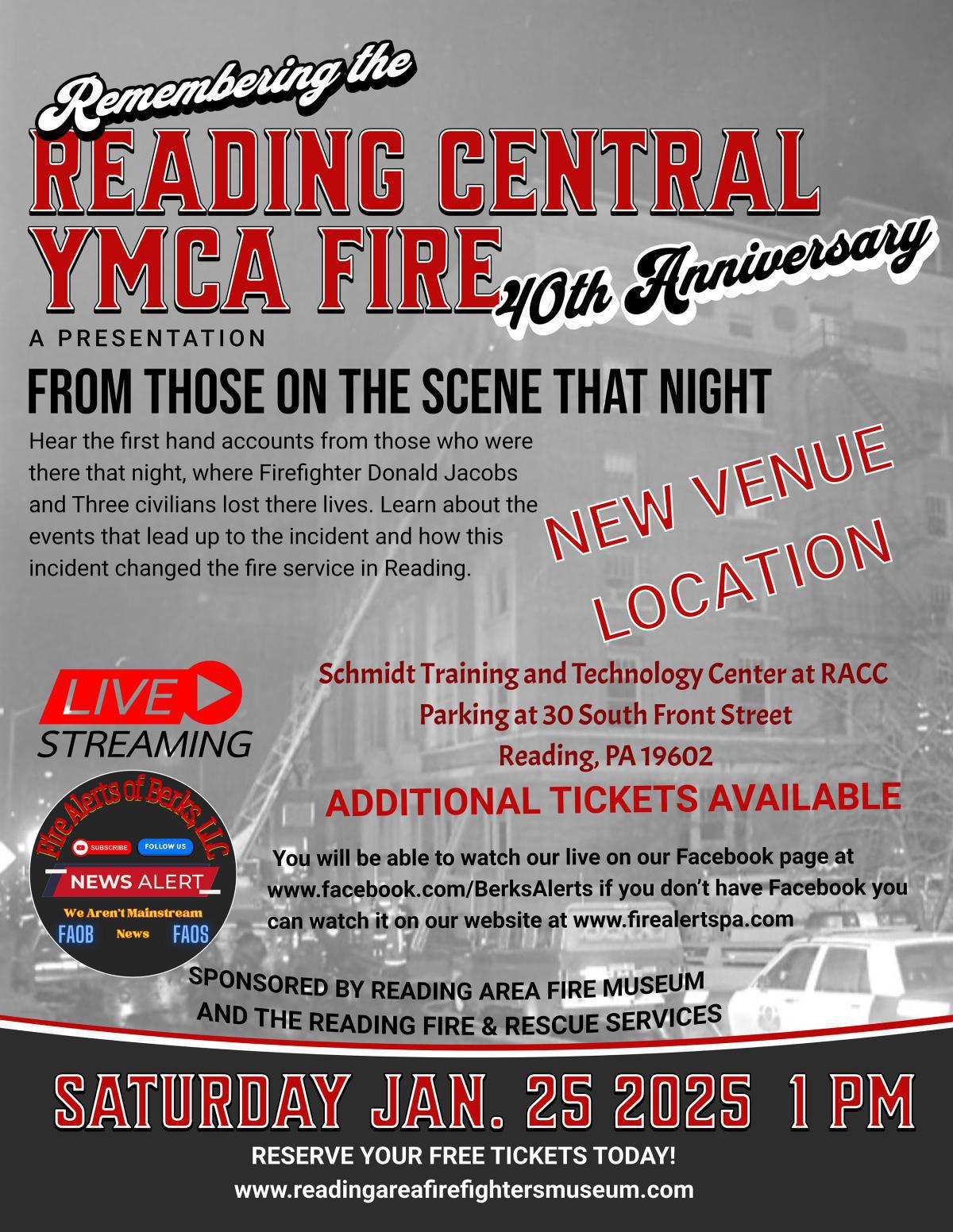 40th Anniversary Presentation of Central YMCA Fire