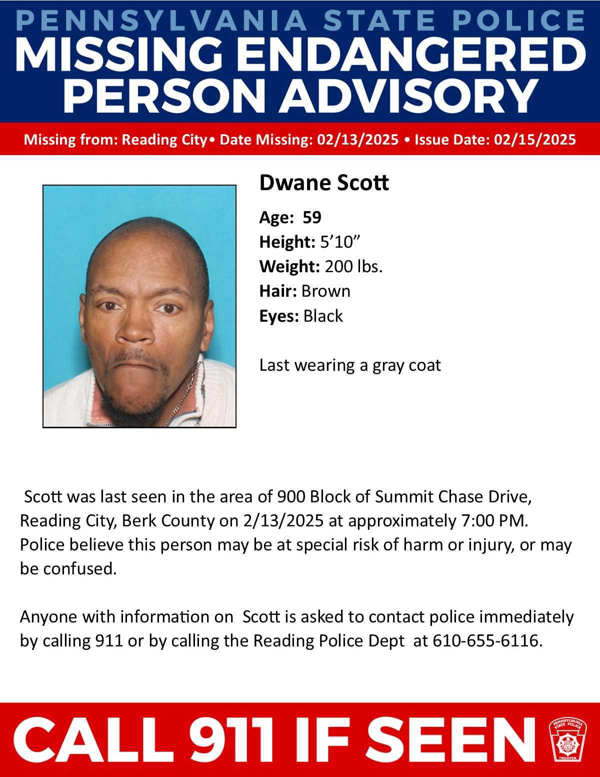 Missing Endangered Person Advisory