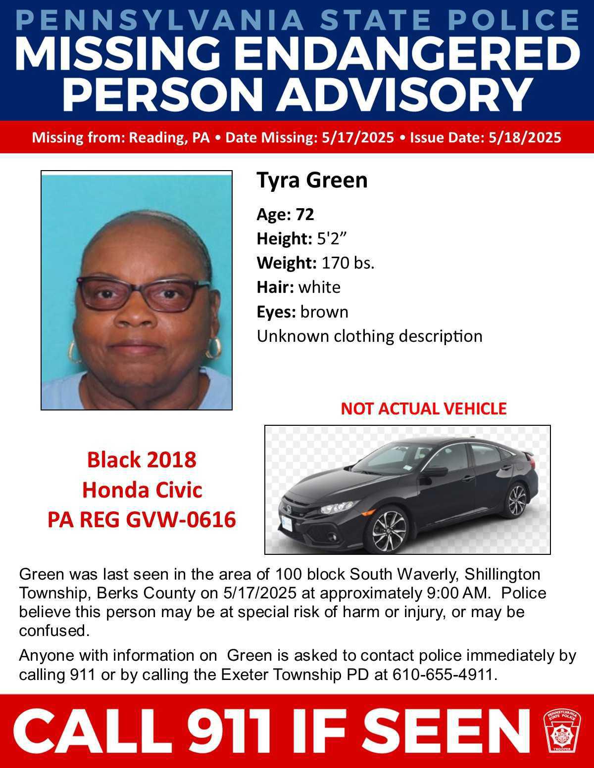 Missing Endangered Person Advisory