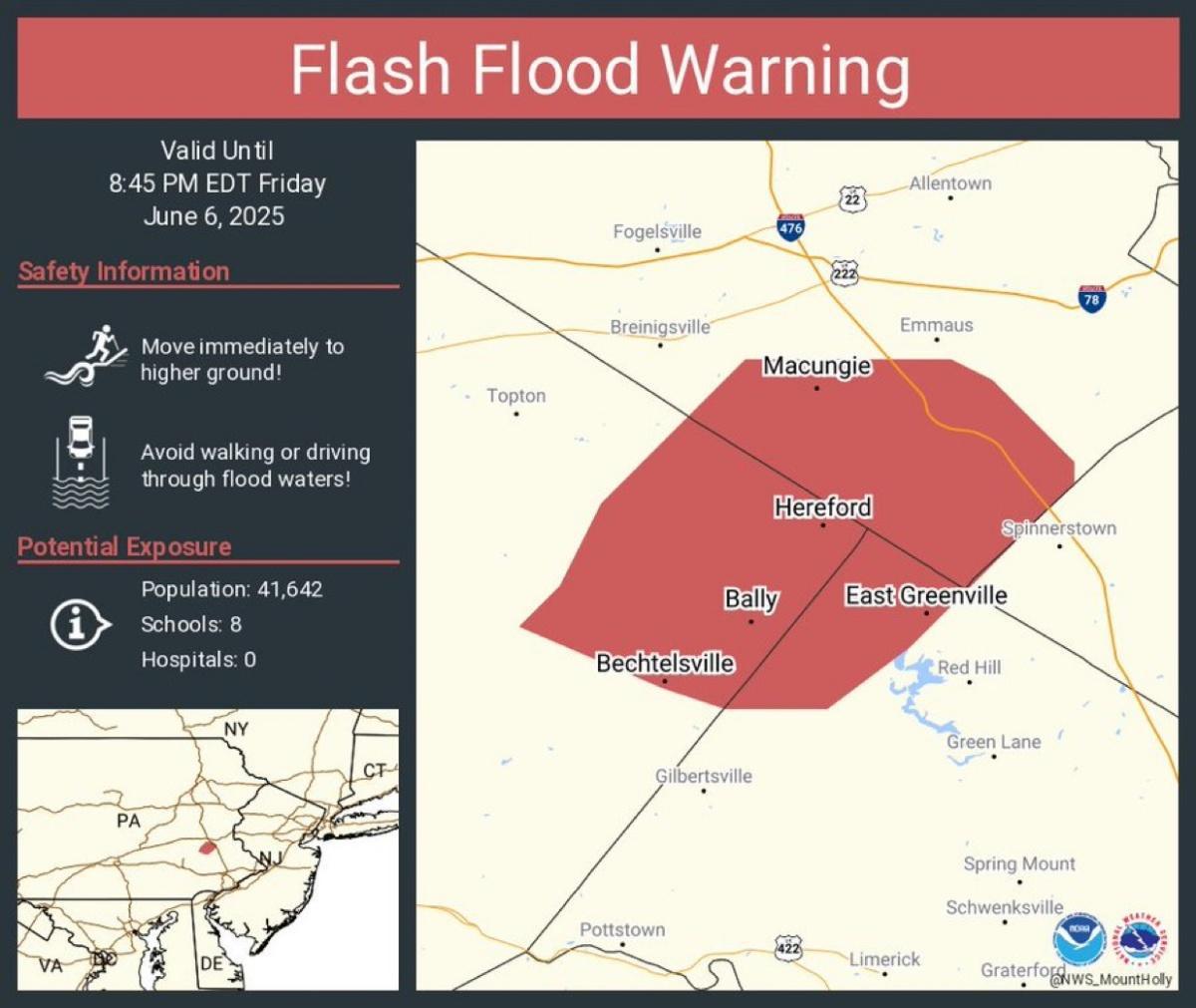Flash Flood Warning: East Central Berks