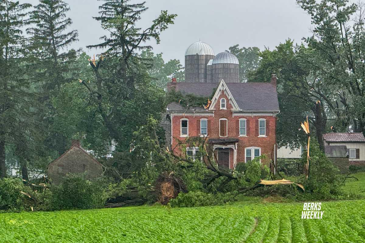 Photos: Storm Damage in Fleetwood - Barn Roof Torn Off Photos: Storm Damage in Fleetwood - Barn Roof Torn Off