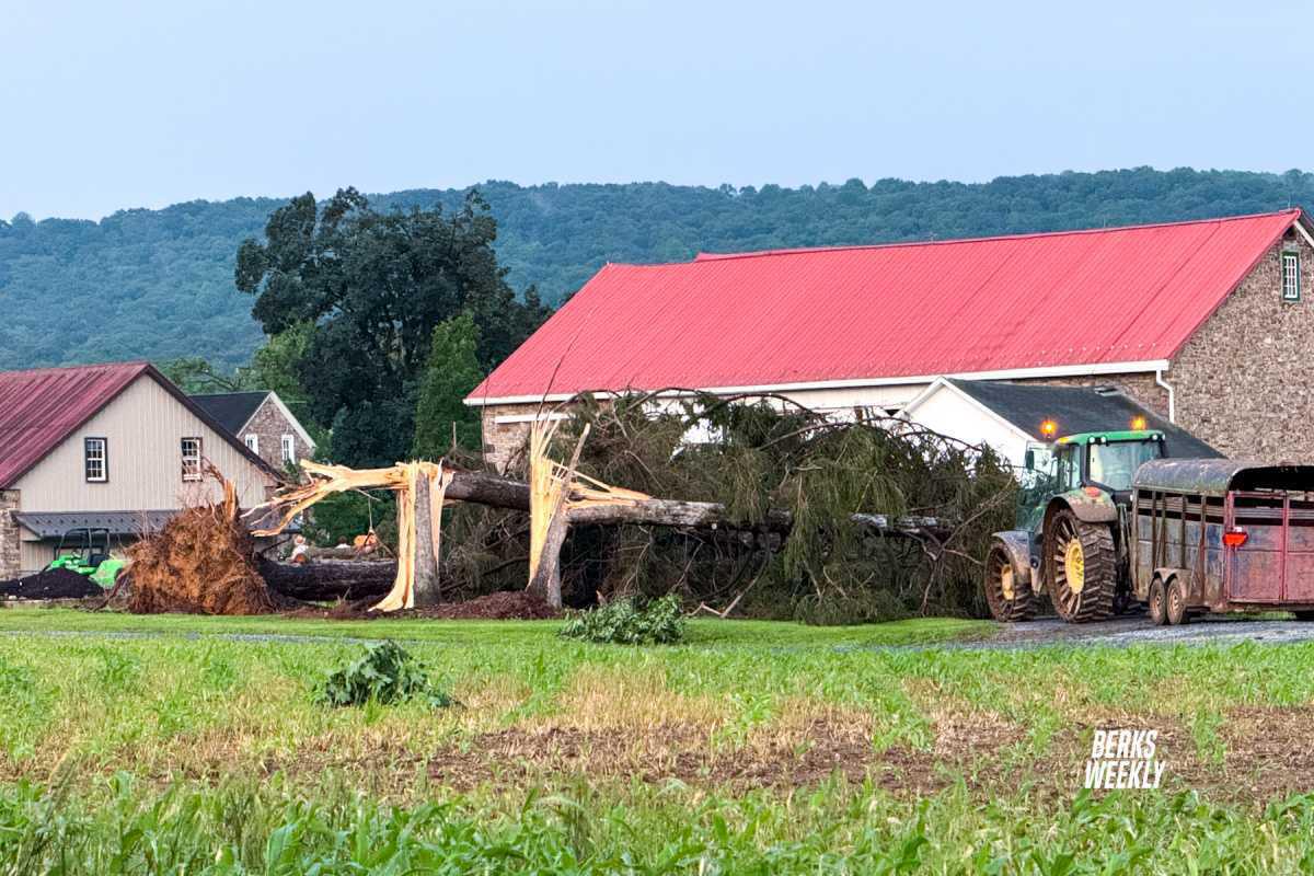 Photos: Storm Damage in Fleetwood - Barn Roof Torn Off Photos: Storm Damage in Fleetwood - Barn Roof Torn Off