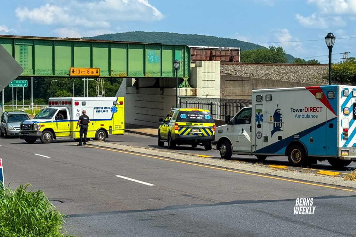 West Reading: Motorcyclist under Pickup Truck West Reading: Motorcyclist under Pickup Truck