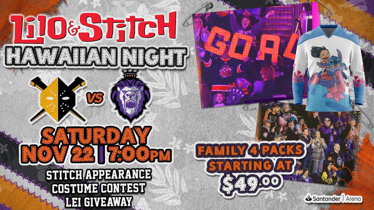 Reading Royals Home Game Lilo & Stitch Night