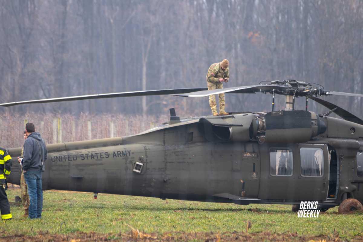 Military helicopter makes emergency landing in Robeson Township field Military helicopter makes emergency landing in Robeson Township field