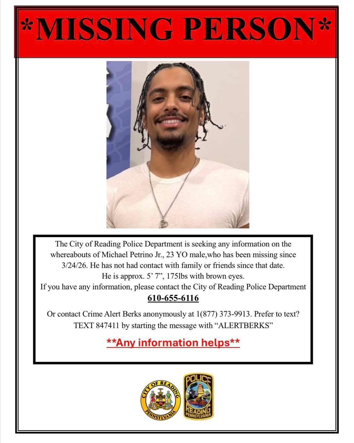 Missing Person Advisory Missing Person Advisory