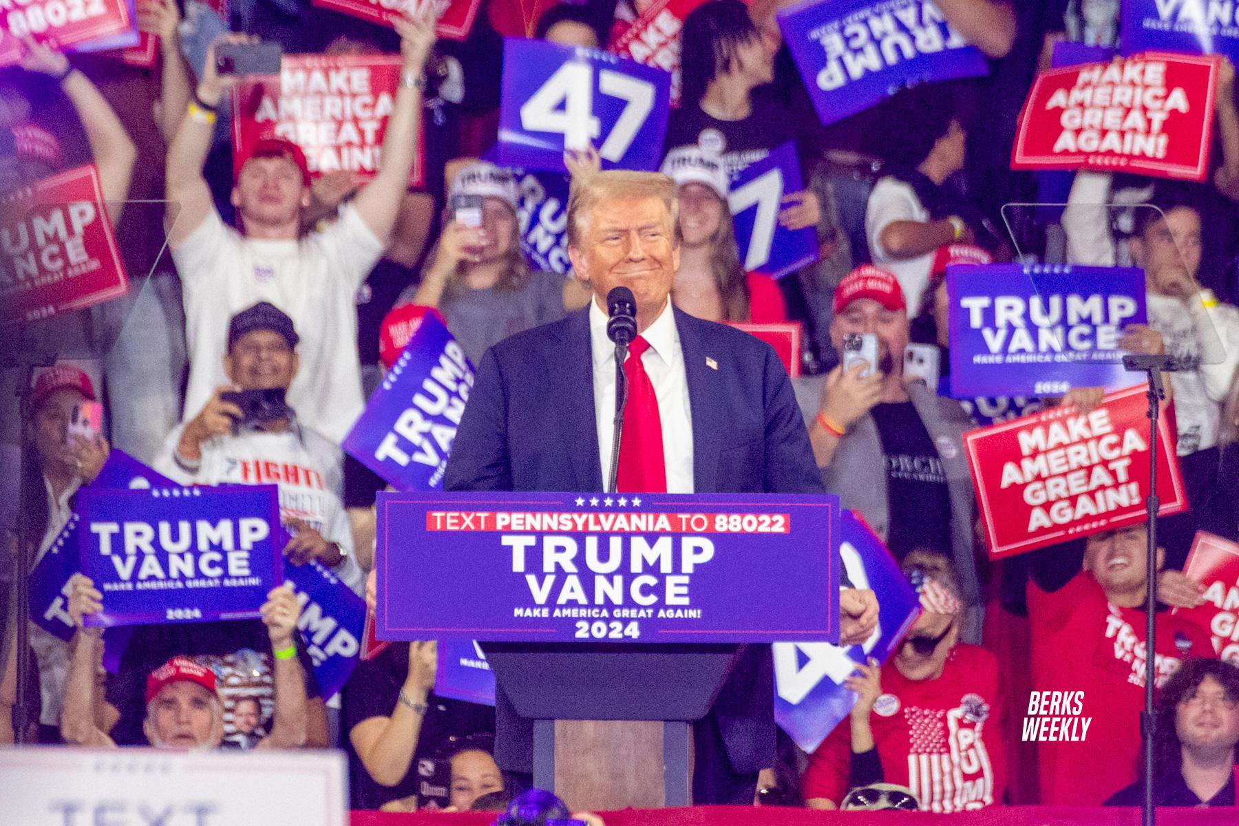 Trump Rally in Downtown Reading