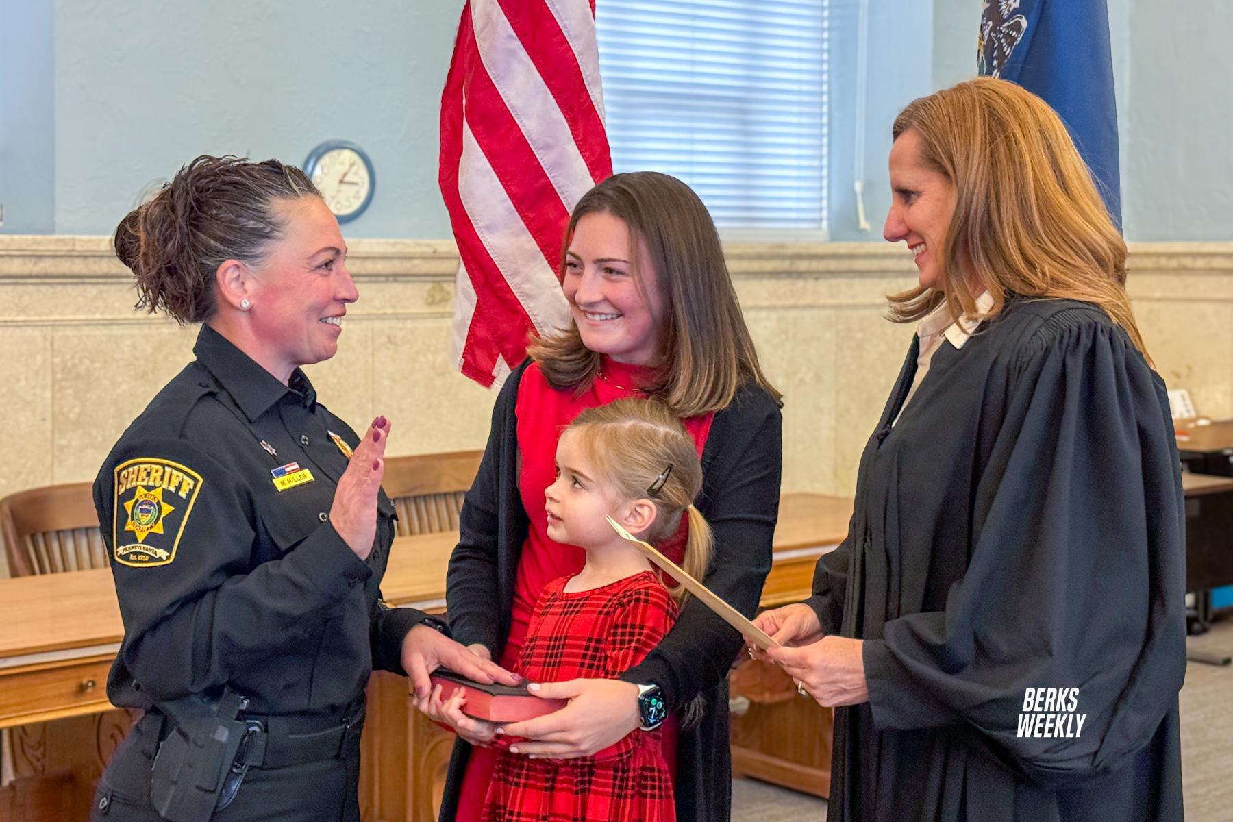 Mandy Miller sworn In as first female Sheriff of Berks County