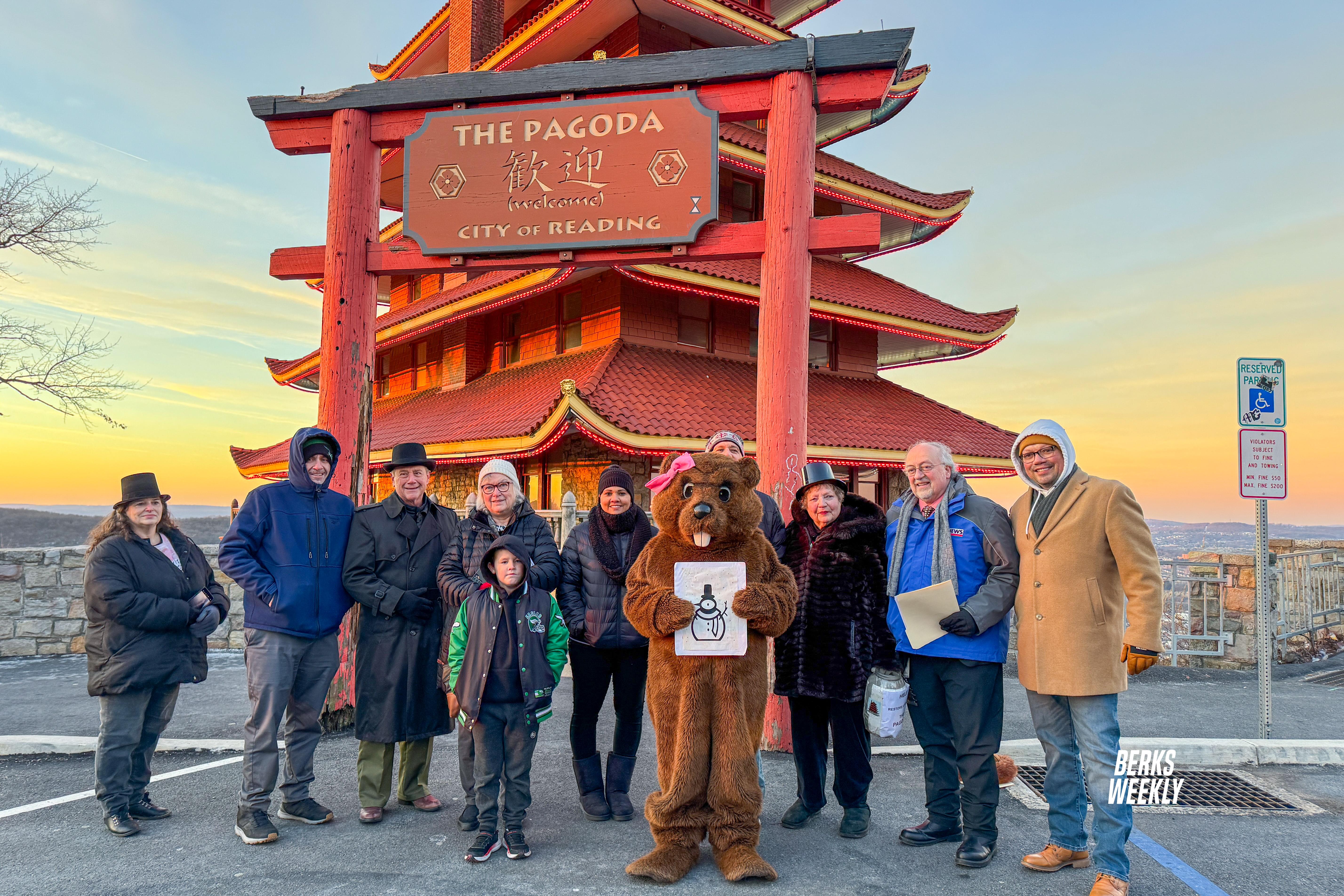 Patty Pagoda predicts six more weeks of winter at 20th annual Groundhog Day event