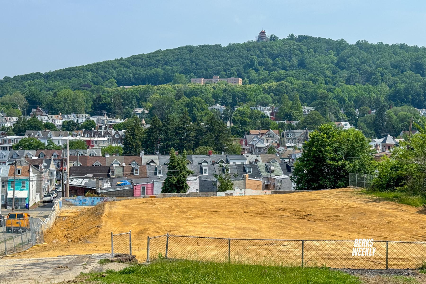 Demolition completed at East Reading Pool site; splash pad and parking Lot planned