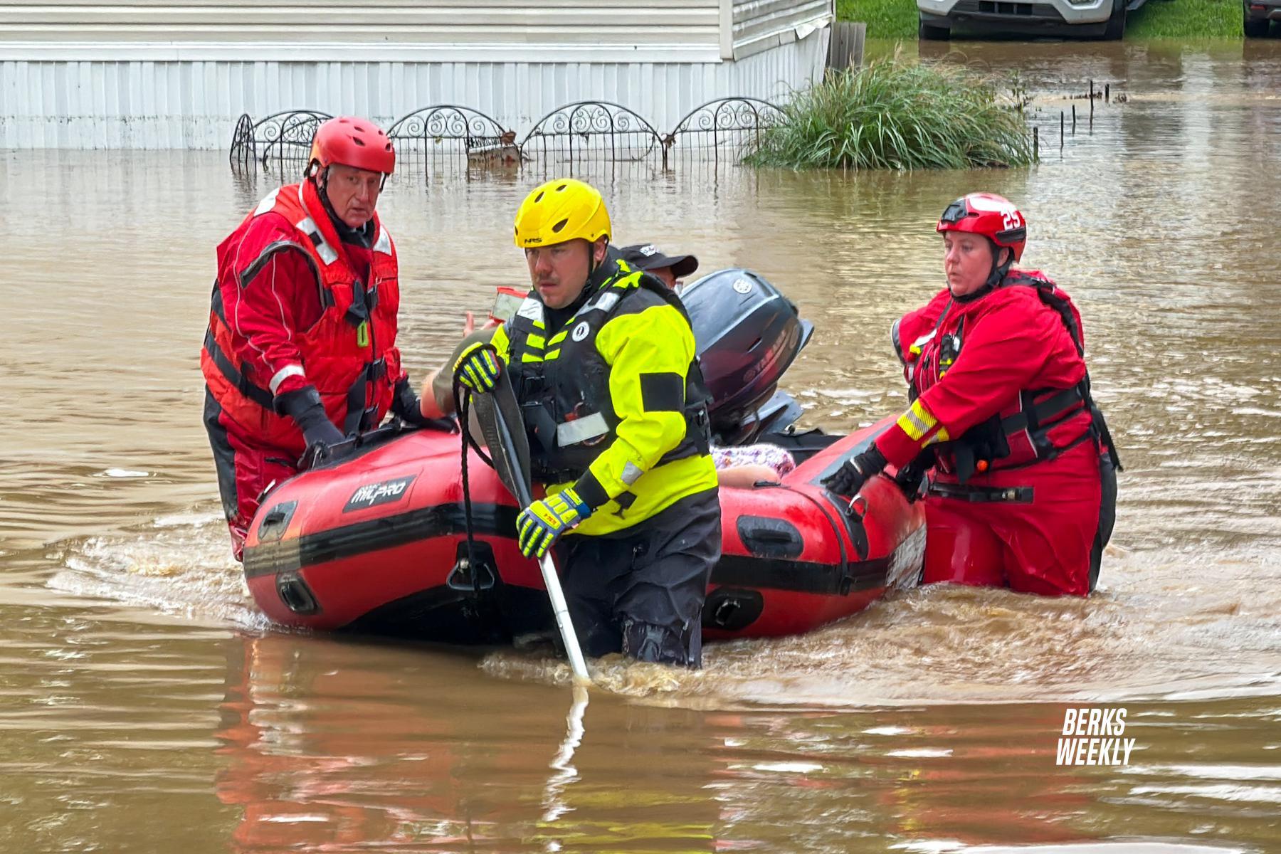 Water Rescue in Oley Township