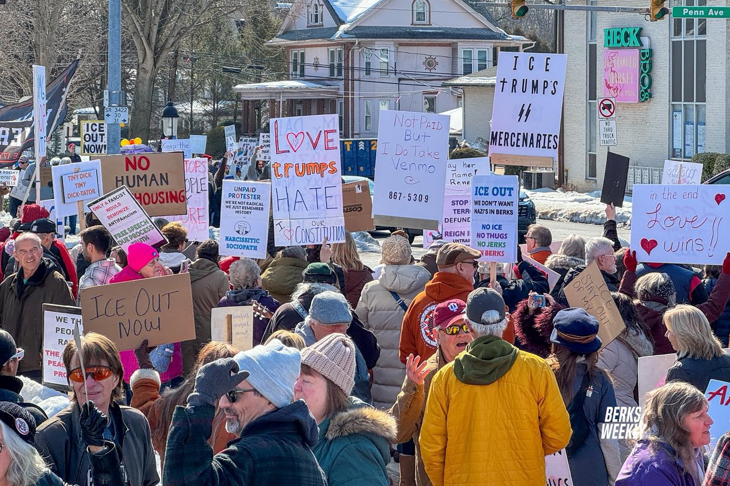ICE Protest in Wyomissing