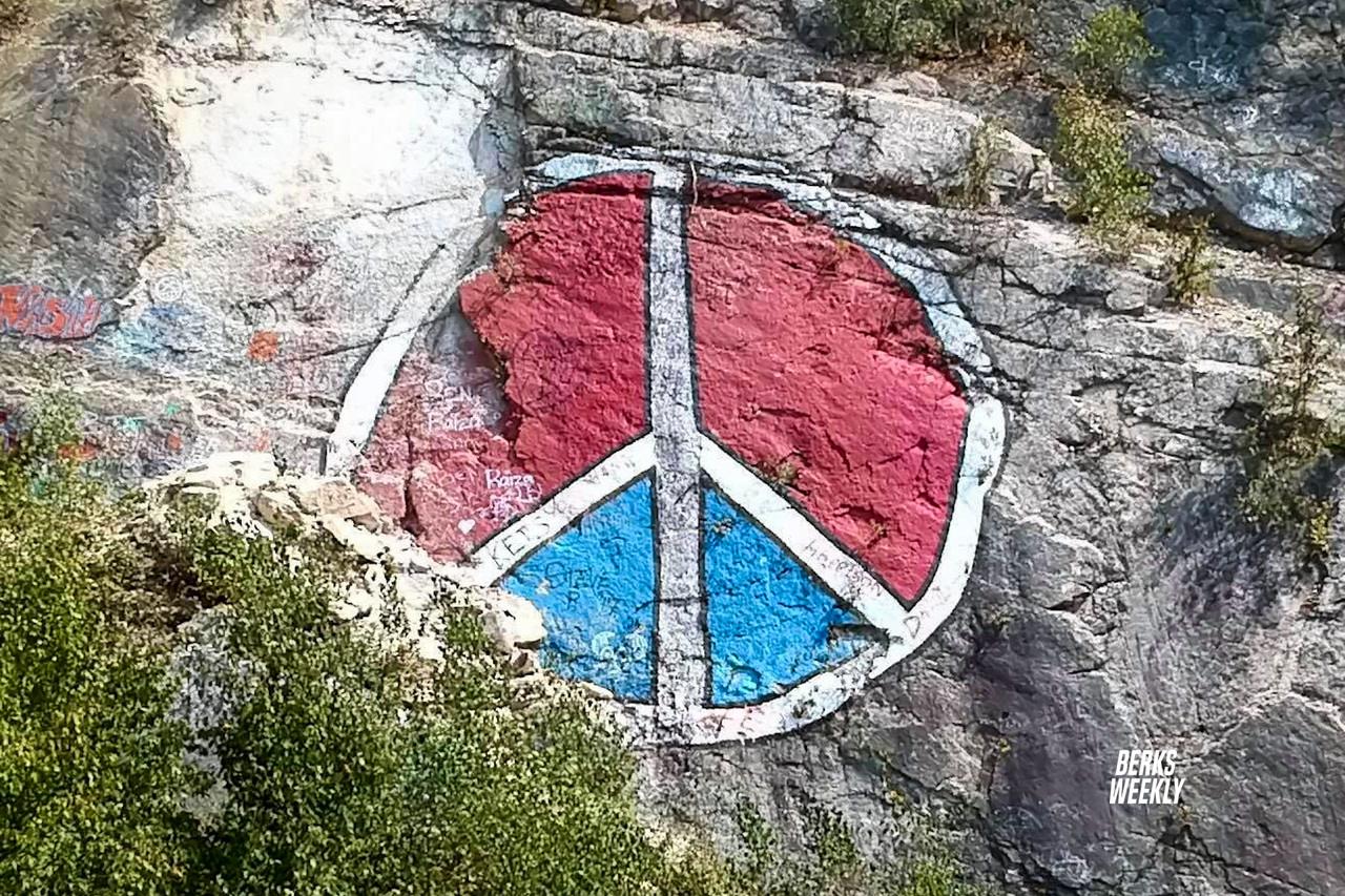 Peace Sign on Mount Penn