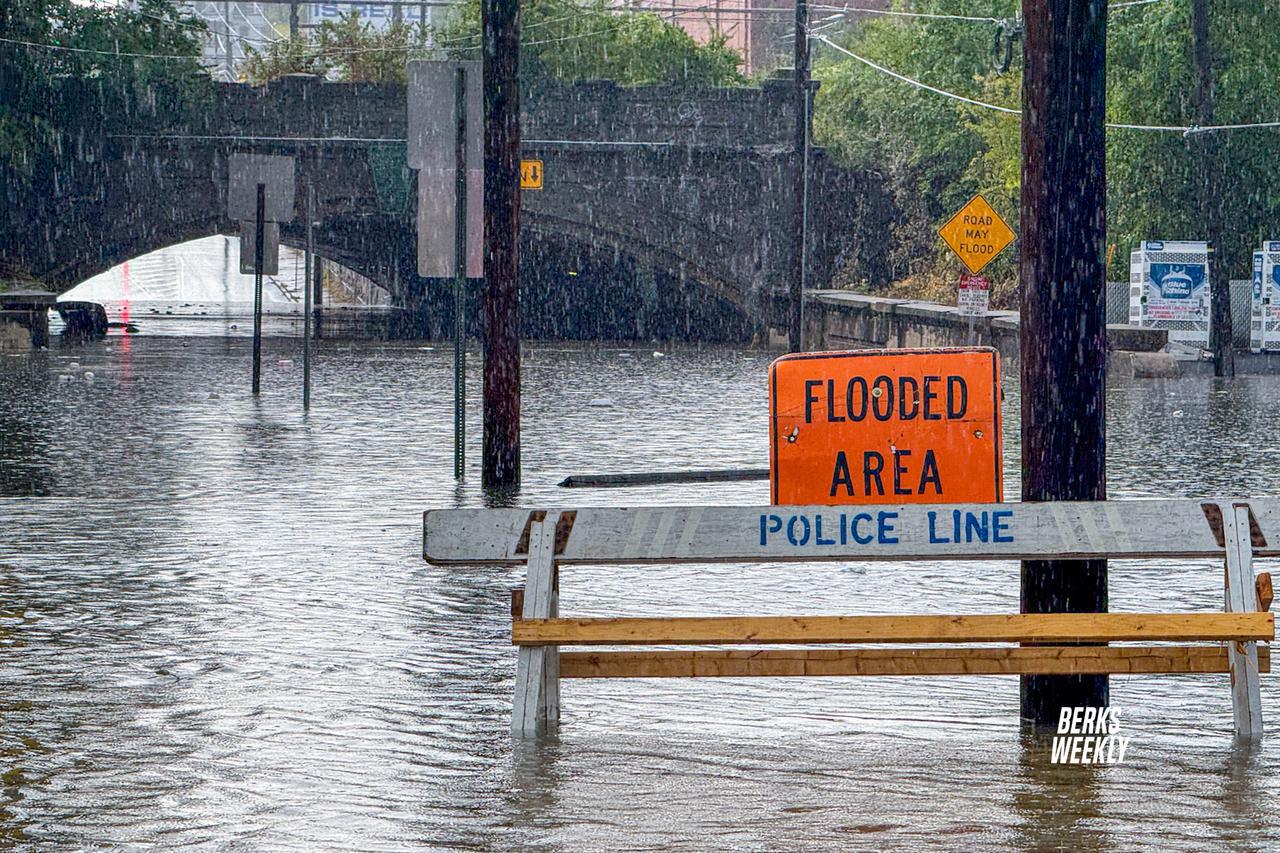 Heavy Rain Causes Flash Flooding in Reading