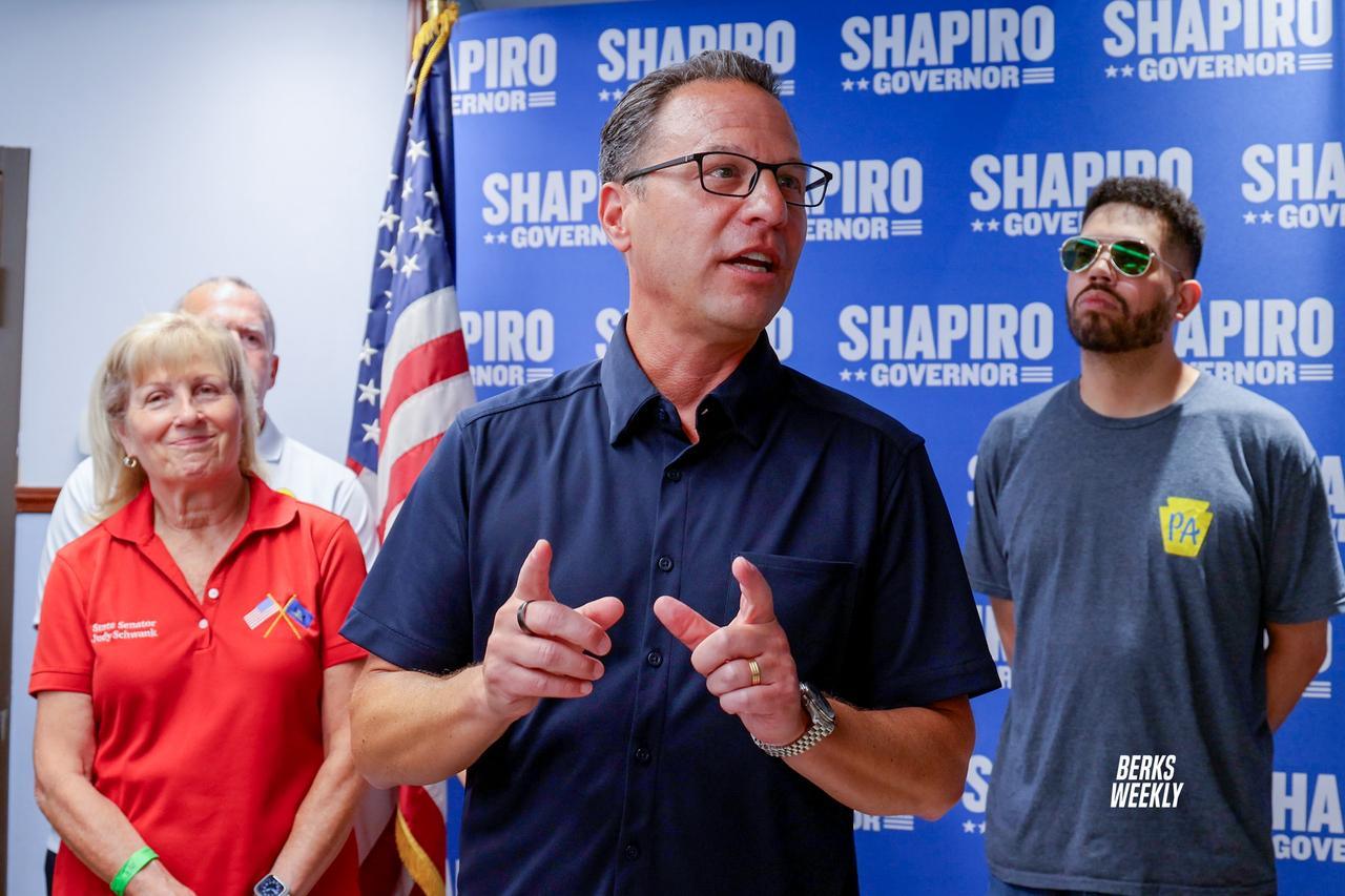 Gov. Josh Shapiro speaks at Berks County Democrats event in Reading