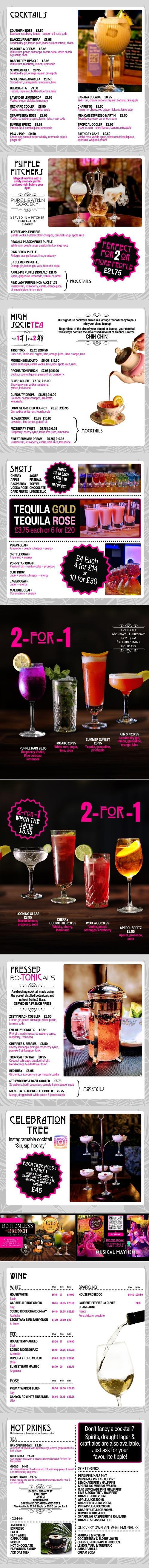 Drinks Menu