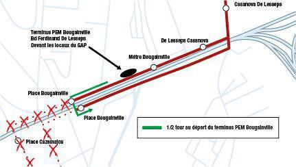Terminus "Canebière Bourse" Ligne 535